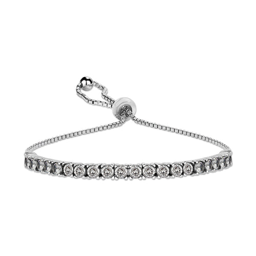 Sterling Silver Classic Adjustable Tennis Bracelets