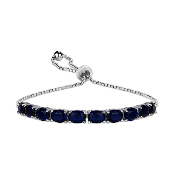 Sterling Silver Oval Adjustable Tennis Bracelets