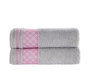 Bath Towel XXL Plaid Set of 2 - 100% Turkish Cotton