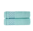 Bath Towel XXL Plaid Set of 2 - 100% Turkish Cotton