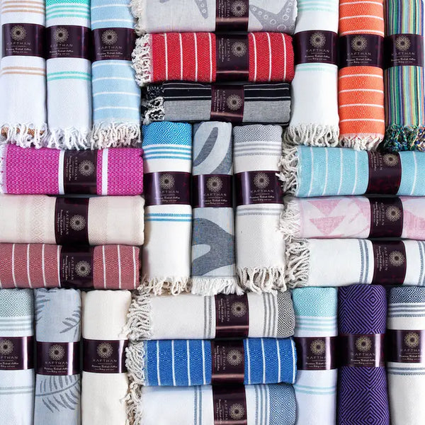 Assorted Beach/Bath Turkish Towel - Pack of 10