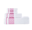 Bath Towel XXL Plaid Set of 4 - 100% Turkish Cotton