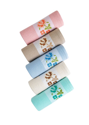 Jacquard Floral Kitchen (Dish) Towels Set of 5