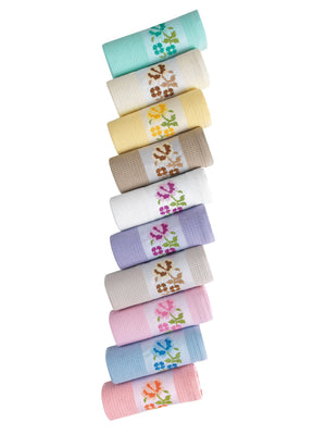 Jacquard Floral Kitchen (Dish) Towels Set of 10
