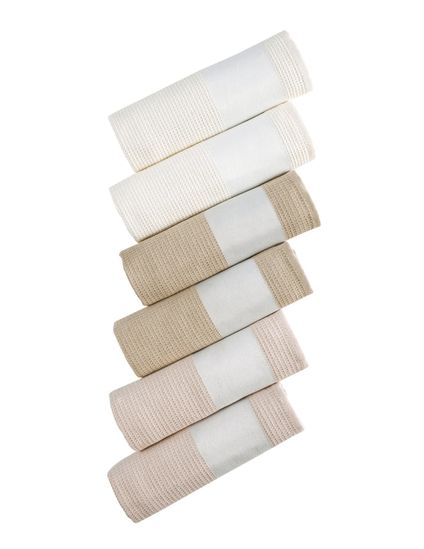 Jacquard Floral - Arctic & Taupe Kitchen (Dish) Towels Set of 6