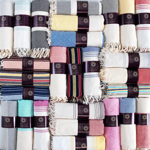Assorted Beach/Bath Turkish Towel - Pack of 10