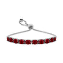 Sterling Silver Oval Adjustable Tennis Bracelets