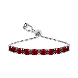 Sterling Silver Oval Adjustable Tennis Bracelets