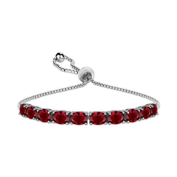 Sterling Silver Oval Adjustable Tennis Bracelets