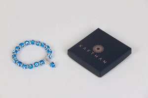 Beaded Evil Eye Bracelets - Blue, Navy, White, Multicolor