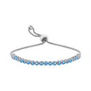 Sterling Silver Evil Eye Adjustable Bracelets