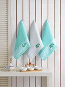Jacquard Floral Kitchen (Dish) Towels Set of 3