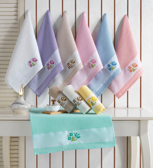 Jacquard Floral Kitchen (Dish) Towels Set of 10