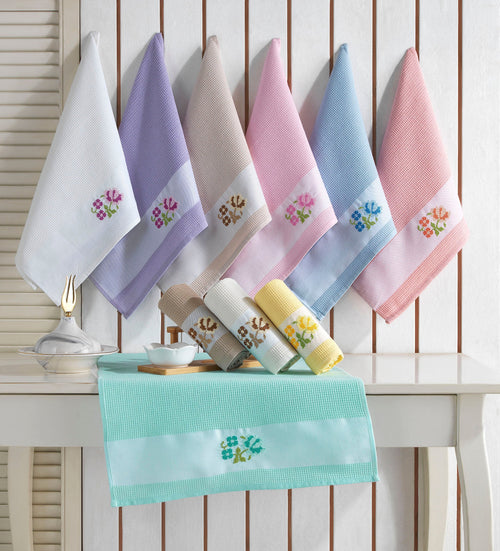 Jacquard Floral Kitchen (Dish) Towels Set of 10