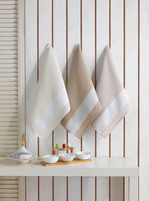 Jacquard Floral Kitchen (Dish) Towels Set of 3