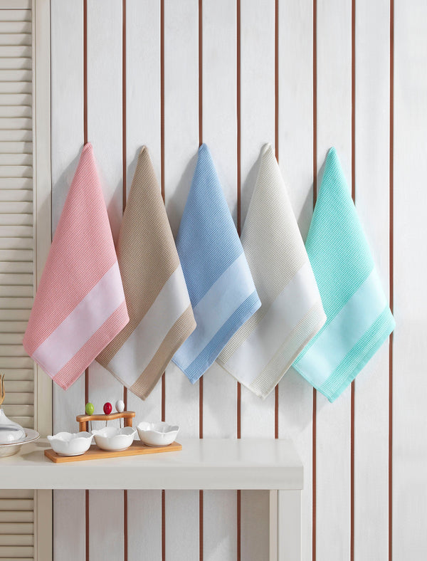 Jacquard Floral Kitchen (Dish) Towels Set of 5