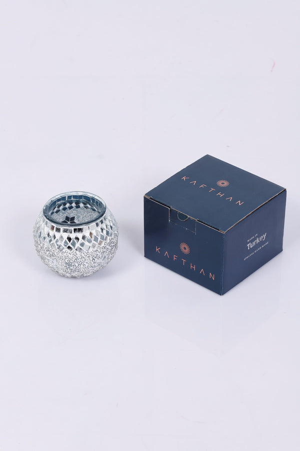 Large Mosaic Glass Candle Holders