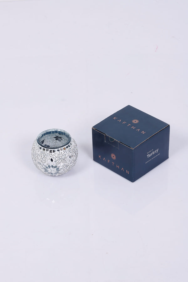 Large Mosaic Glass Candle Holders