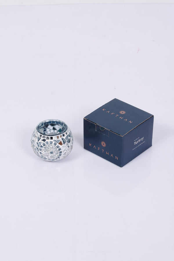 Large Mosaic Glass Candle Holders