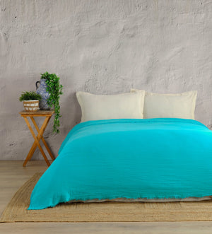 Muslin Full Colored Coverlet - Mint 2XL