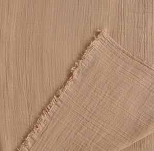 Muslin Full Colored Coverlet - Peanut Brown 2XL