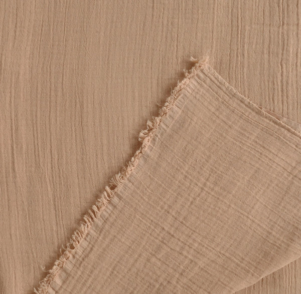 Muslin Full Colored Coverlet - Peanut Brown 2XL