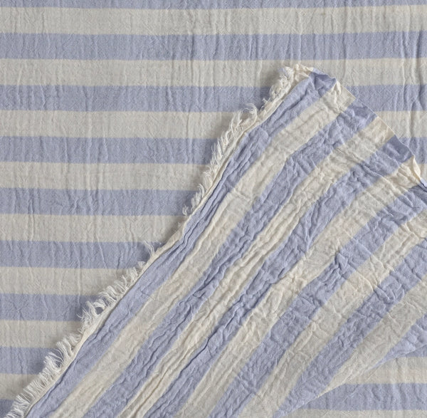 Muslin Striped Coverlet - Denim 2XL