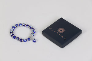 Beaded Evil Eye Bracelets - Blue, Navy, White, Multicolor