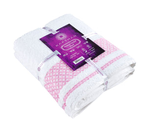 Bath Towel XXL Plaid Set of 2 - 100% Turkish Cotton