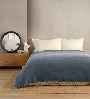 Waffle Stoned Coverlet - Mint