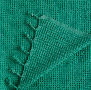 Waffle Stoned Coverlet - Mint
