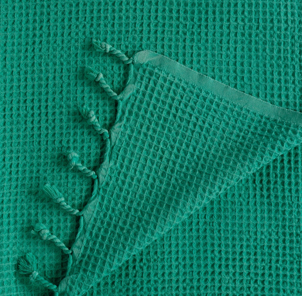 Waffle Stoned Coverlet - Mint
