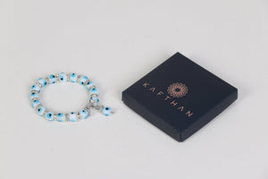 Beaded Evil Eye Bracelets - Blue, Navy, White, Multicolor
