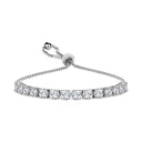 Sterling Silver Round Adjustable Tennis Bracelets