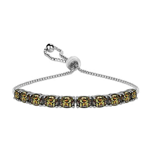 Sterling Silver Oval Adjustable Tennis Bracelets