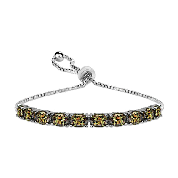 Sterling Silver Oval Adjustable Tennis Bracelets