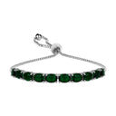 Sterling Silver Oval Adjustable Tennis Bracelets